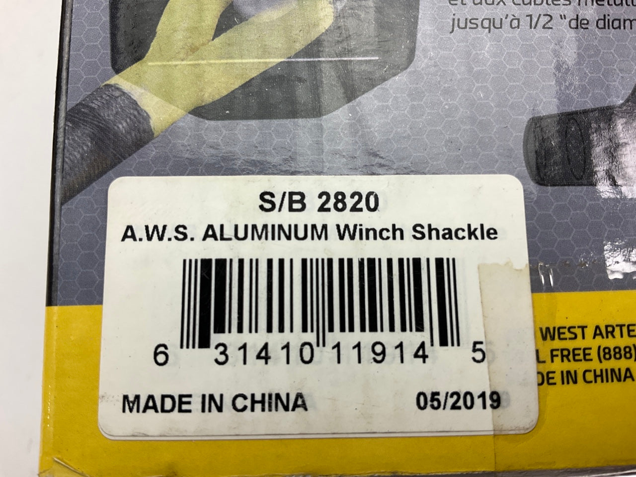 Smittybilt 2820 A.W.S. AWS Aluminum Winch Shackle - 20,000 Lbs Max Load