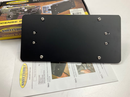 Smittybilt 4432 License Plate Mount Bracket For Roller Fairlead , Black