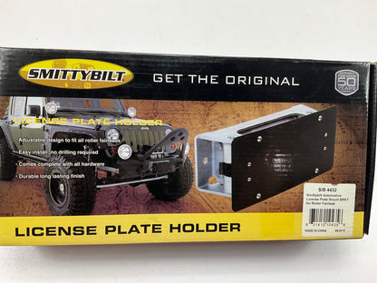 Smittybilt 4432 License Plate Mount Bracket For Roller Fairlead , Black