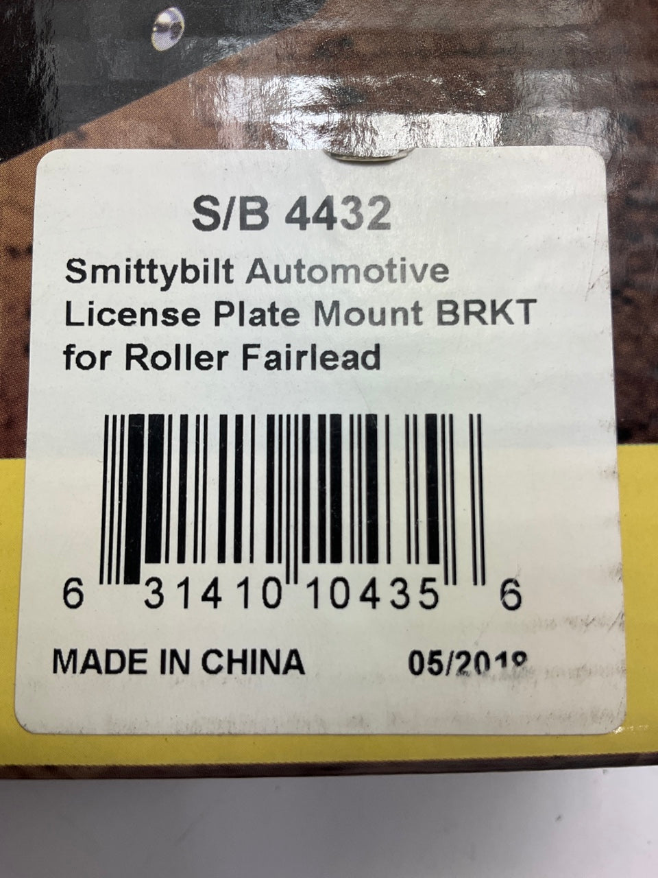 Smittybilt 4432 License Plate Mount Bracket For Roller Fairlead , Black