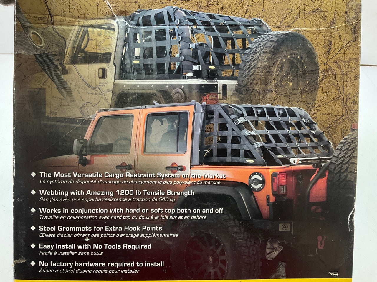 Smittybilt 571135 Cargo Restraint Hold Net System For 2007-18 Wrangler JK 2-DOOR