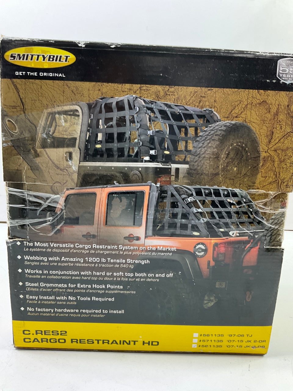 Smittybilt 581135 Cargo Restraint Net System For 2007-2018 Wrangler JK 4-DOOR