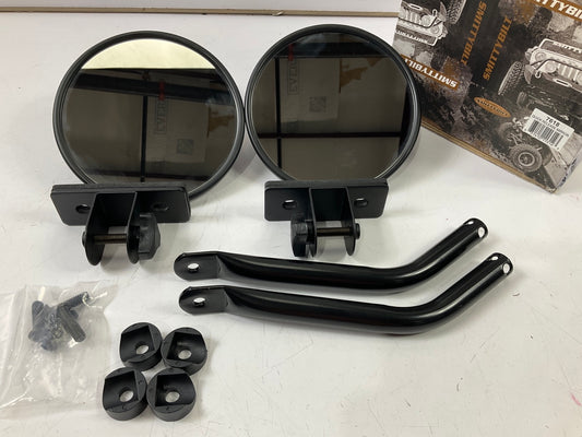 Smittybilt 7618 Quick Release Trail 6'' Round Mirror Kit For 1997-2018 Wrangler