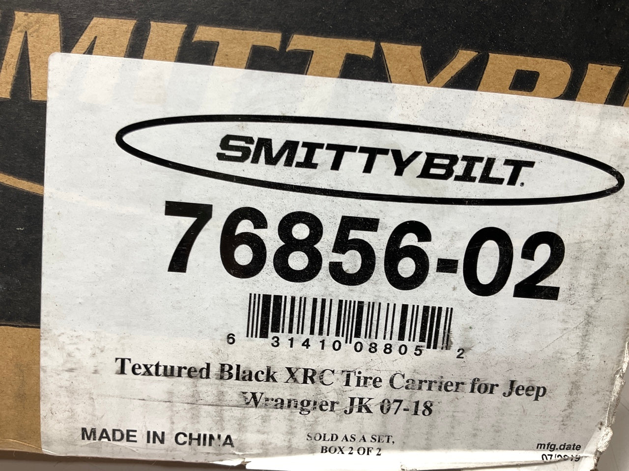 Smittybilt 76856-02 Classic SRV Rear Tire Carrier Black