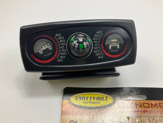 Smittybilt 791006 Inclinometer For Jeep Graphic With Compass, Black