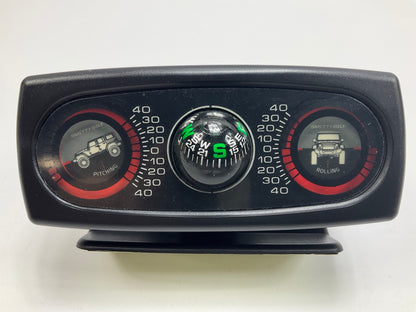 Smittybilt 791006 Inclinometer For Jeep Graphic With Compass, Black
