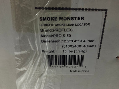 SMOKE MONSTER S50 Automotive Smoke Leak Detector Tester EVAP Smoke Machine