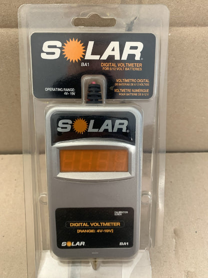 Solar BA1 Digital Voltmeter 6V-12V Volt Meter