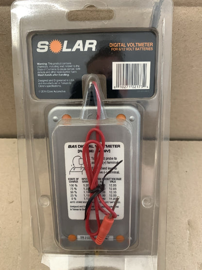 Solar BA1 Digital Voltmeter 6V-12V Volt Meter