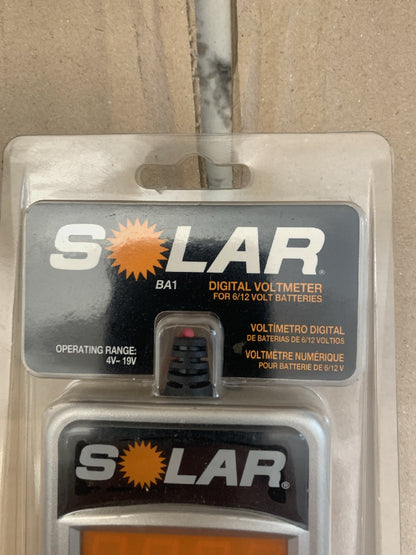 Solar BA1 Digital Voltmeter 6V-12V Volt Meter
