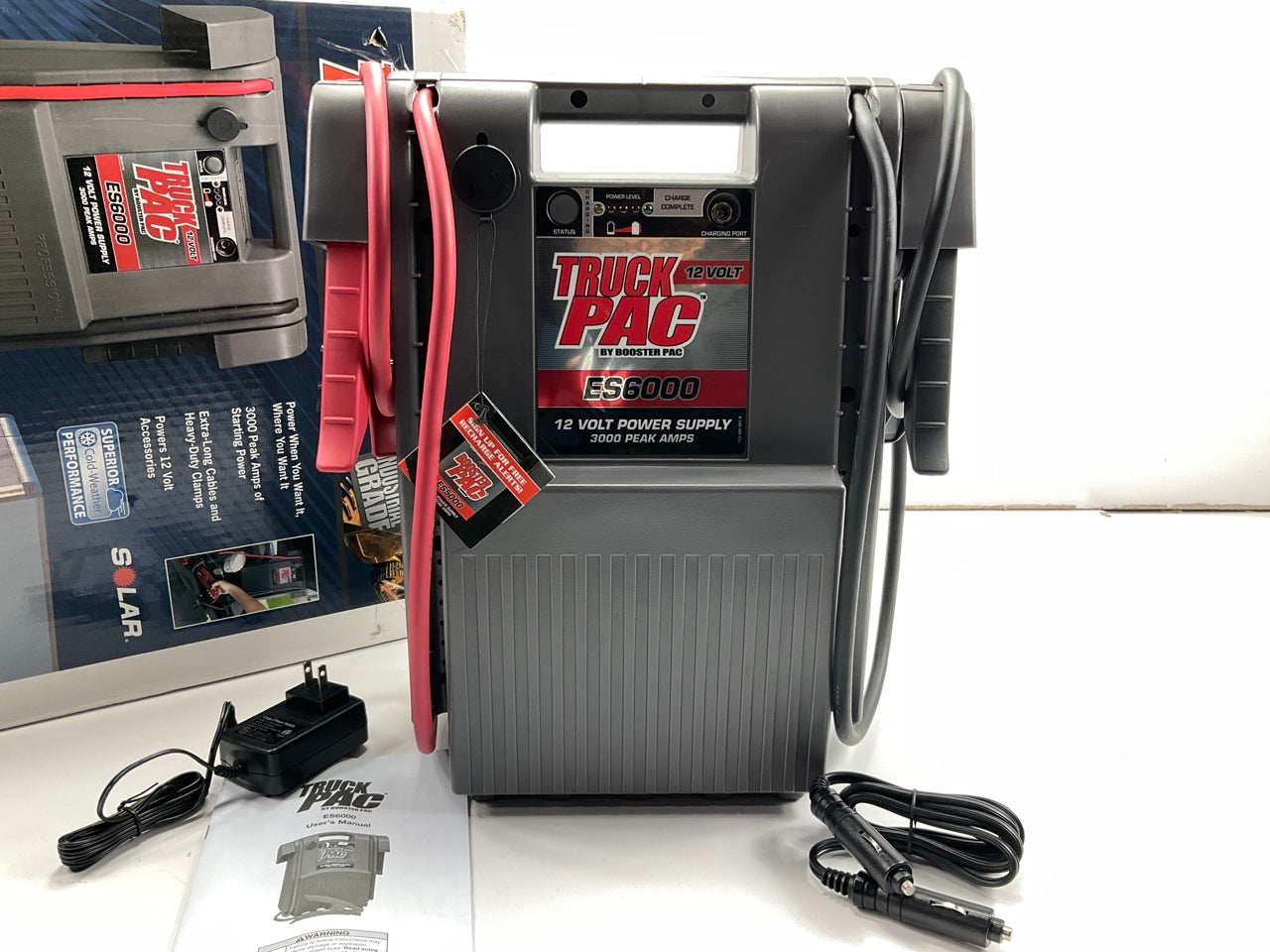 Truck Pac ES6000 Jump Starter Batttery Booster Pack 3000 AMP Peak, HD 54'' Cables