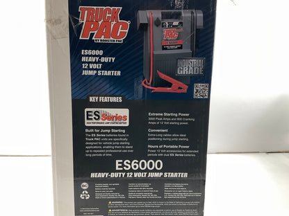 Truck Pac ES6000 Jump Starter Batttery Booster Pack 3000 AMP Peak, HD 54'' Cables