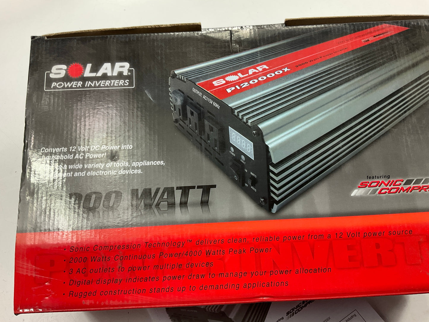 Solar PI20000X Power Inverter - 2000 Watts Continuous / 4000 Watts Peak Power