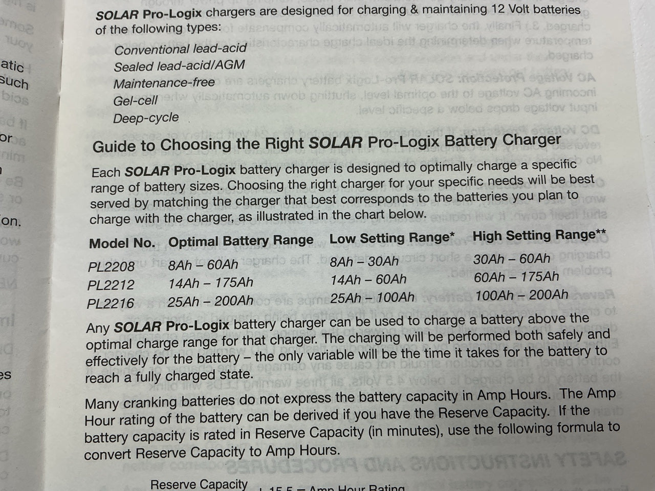 Pro-Logix PL2208 Automatic Battery Charger - 8 Amp