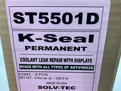 (6) K-Seal ST5501D One-Step Permanent Coolant Radiator Leak Repair, 8 Fl Oz Each