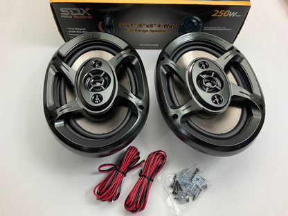 SDX Pro Audio CS12507/608  5''x7''/ 6''x8'' Openings 4-way Full Range Car Speakers