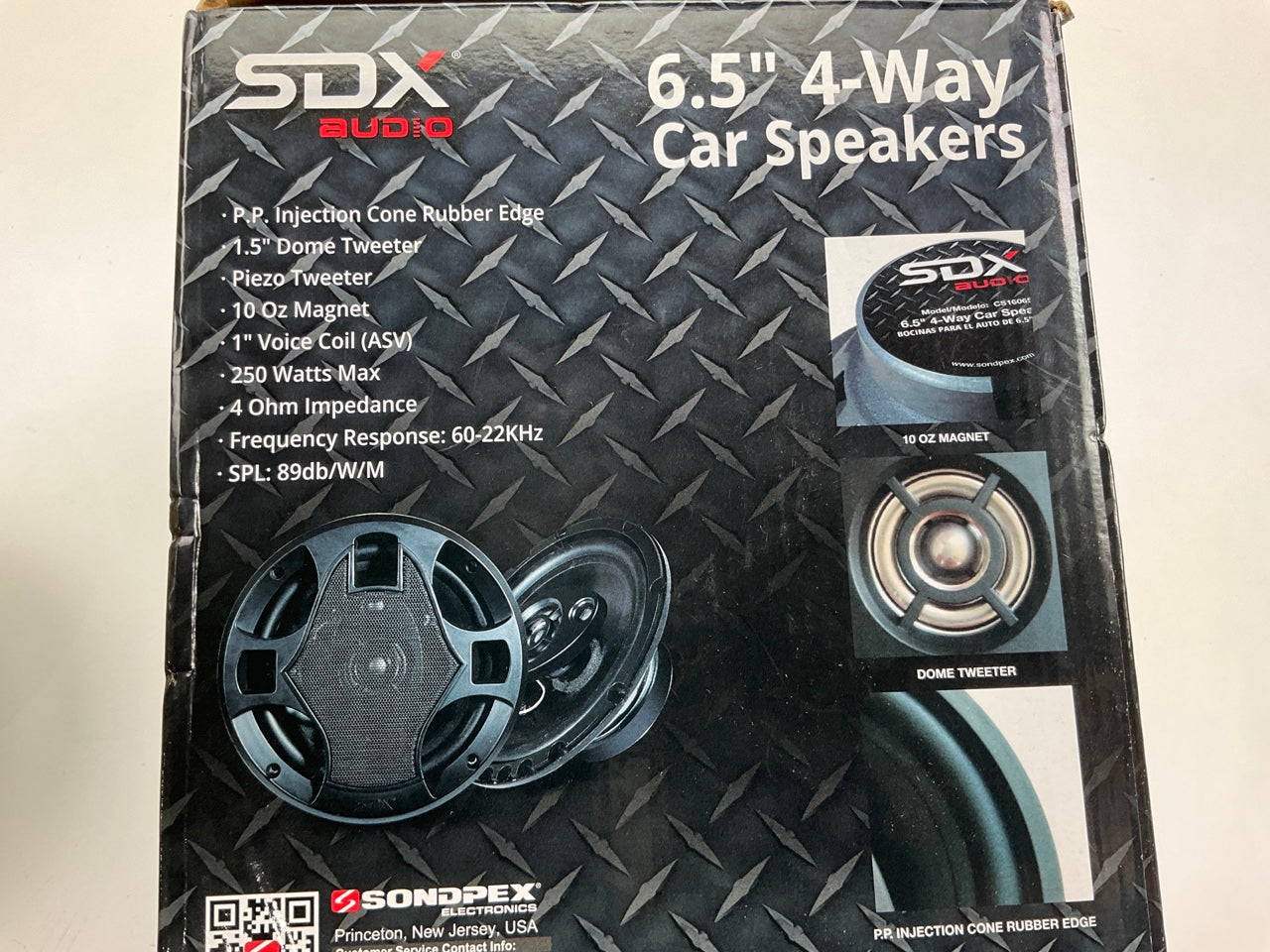 Sondpex CS16065 6.5'' 4-Way Car Speakers (Pair)