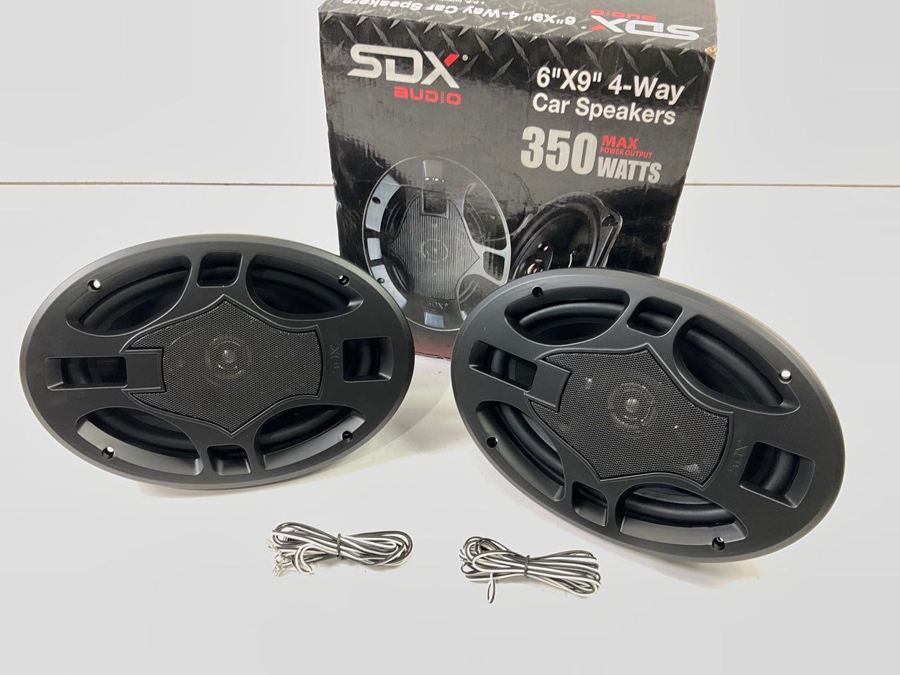 SONDPEX CS16609 SDX Audio 6x9 Inch 4-Way Car Speakers (Pair), 350W Max