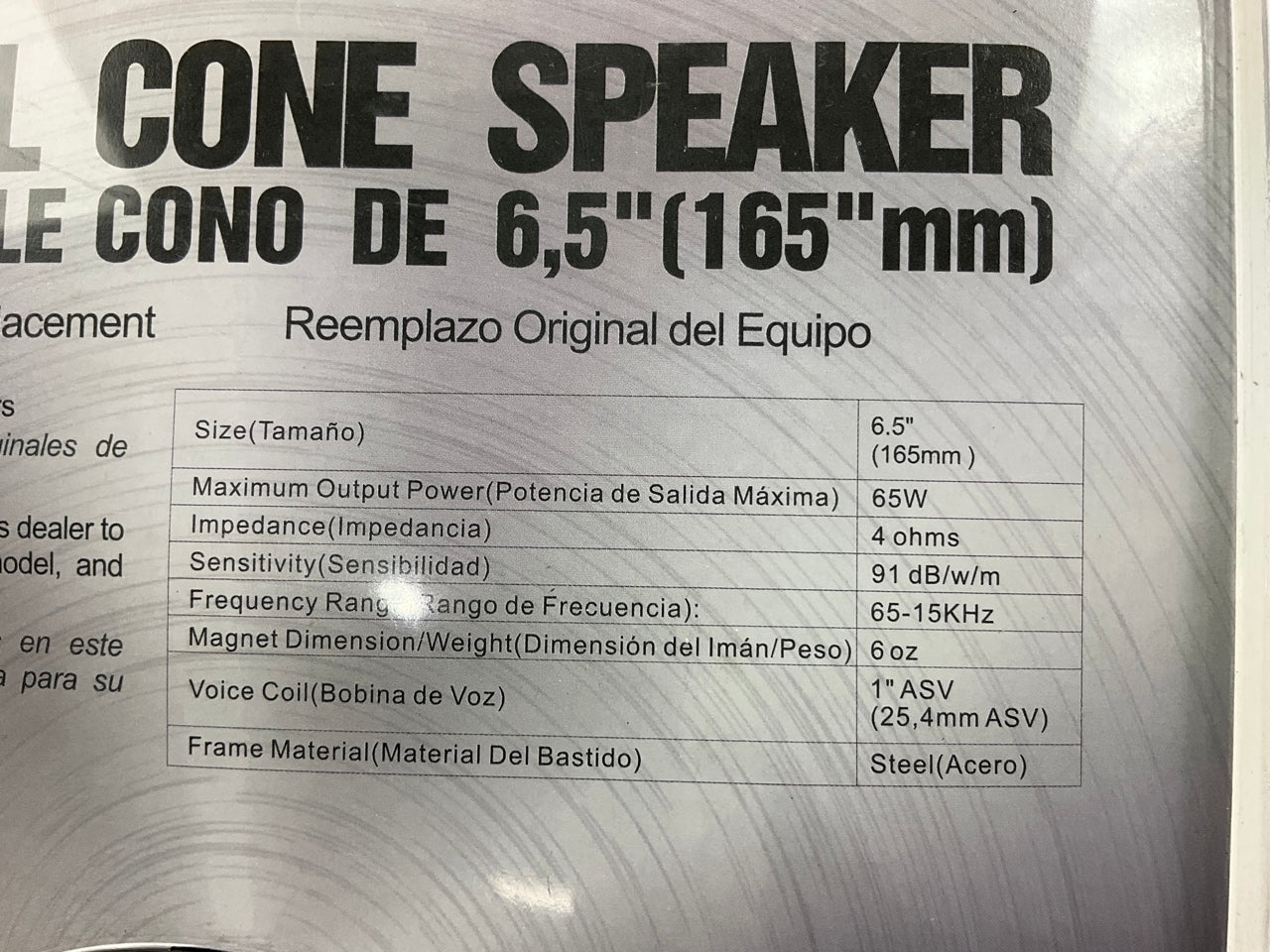 Sondpex CS17065 6.5'' Dual Cone Speaker - Original Equipment Replacement