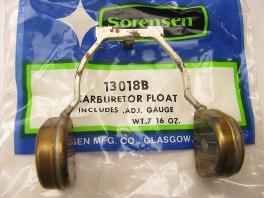 Sorensen 13018B Brass Carburetor Float 1978-1981 Ford 200 3.3L For Holley 1946C