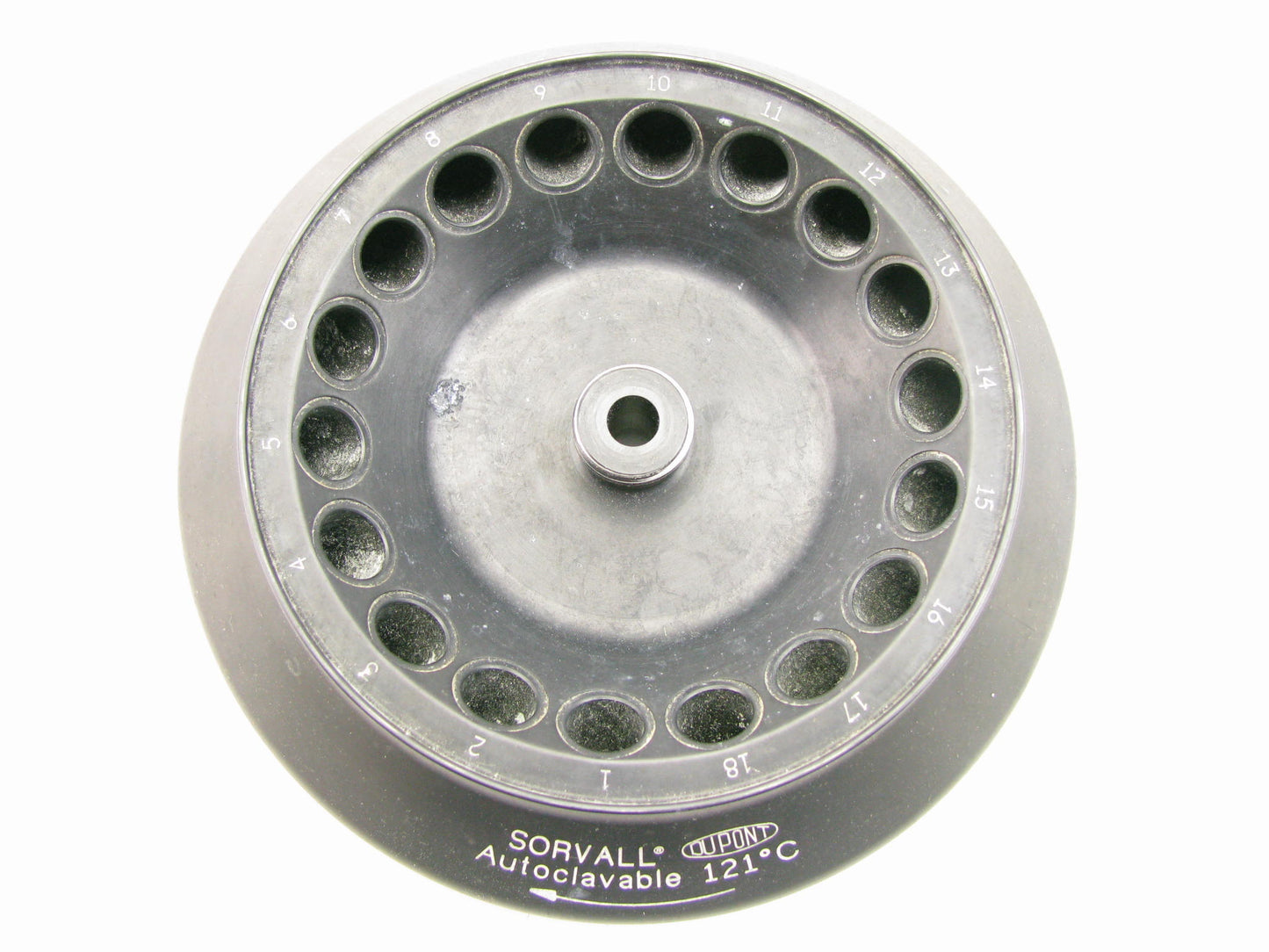 Used SORVALL F-12 / M.18 CENTRIFUGE ROTOR, USED, NO LID.