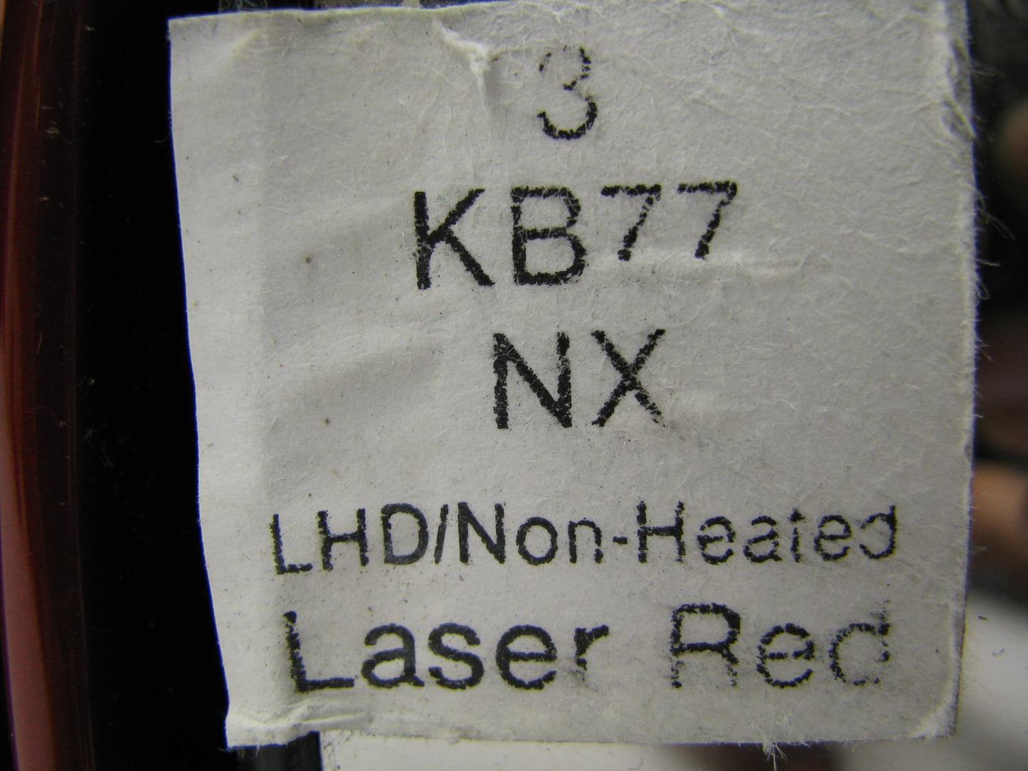 NEW - OUT OF BOX - Laser RED Right Side Mirror 1989-1997 Probe NON-HEATED