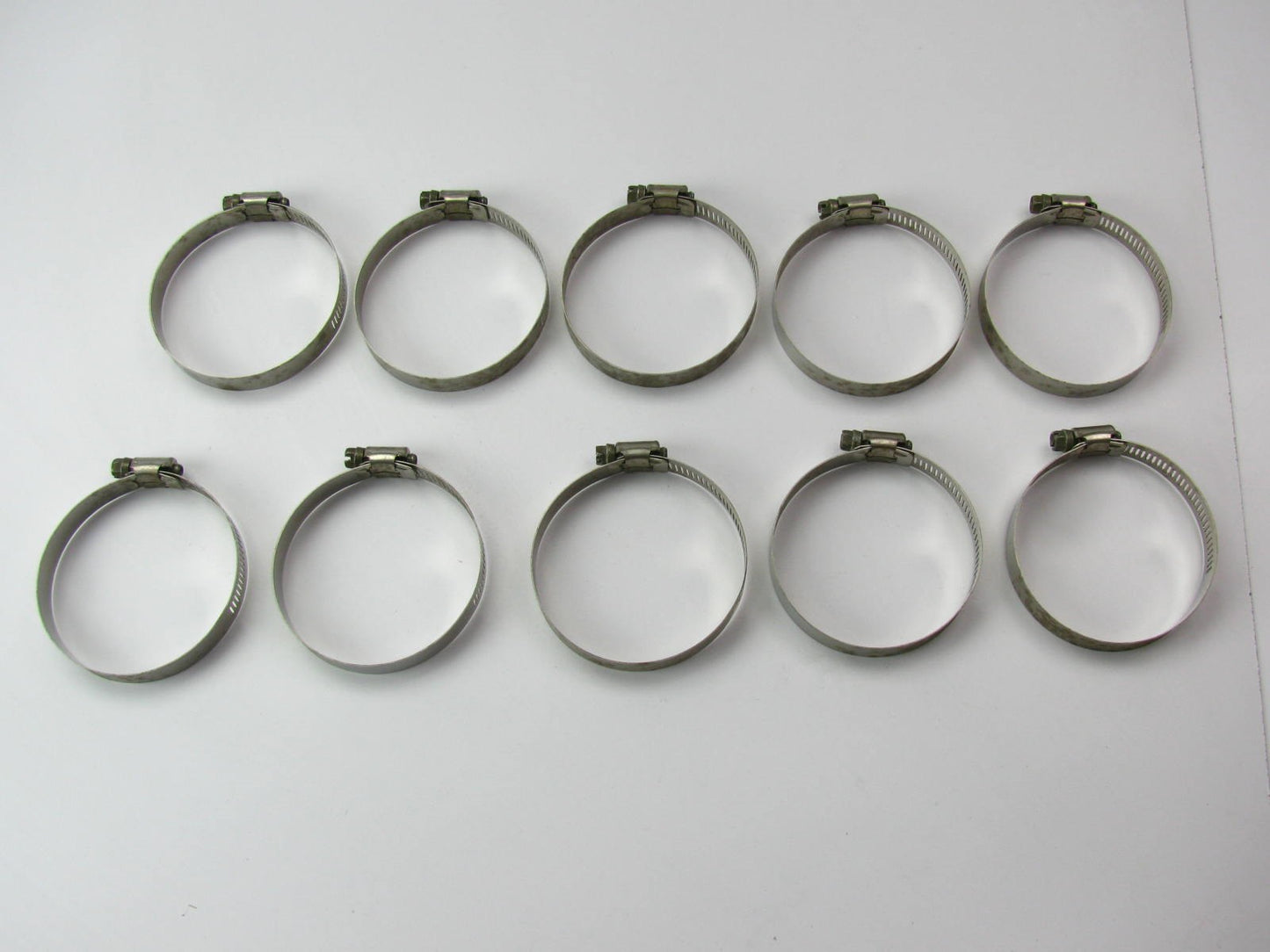 (10) Pcs - TRIDON #44 Clamp 2 1/4 - 3 1/4 Inch Stainless Steel Hose Clamps