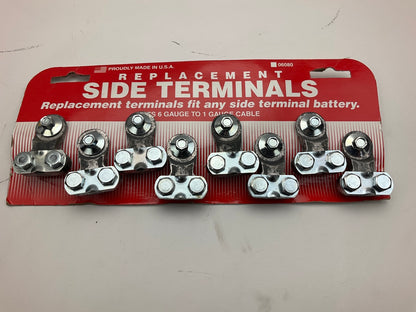NEW - 06080 Replacement Side Battery Terminals - 6 To 1 Gauge - 8 Pack