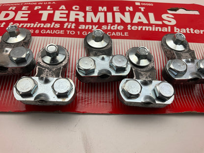 NEW - 06080 Replacement Side Battery Terminals - 6 To 1 Gauge - 8 Pack