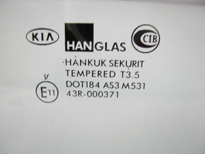 NEW - OUT OF BOX 0K07A-73661 Left Quarter Fixed Glass For 2001-2002 Kia Sportage