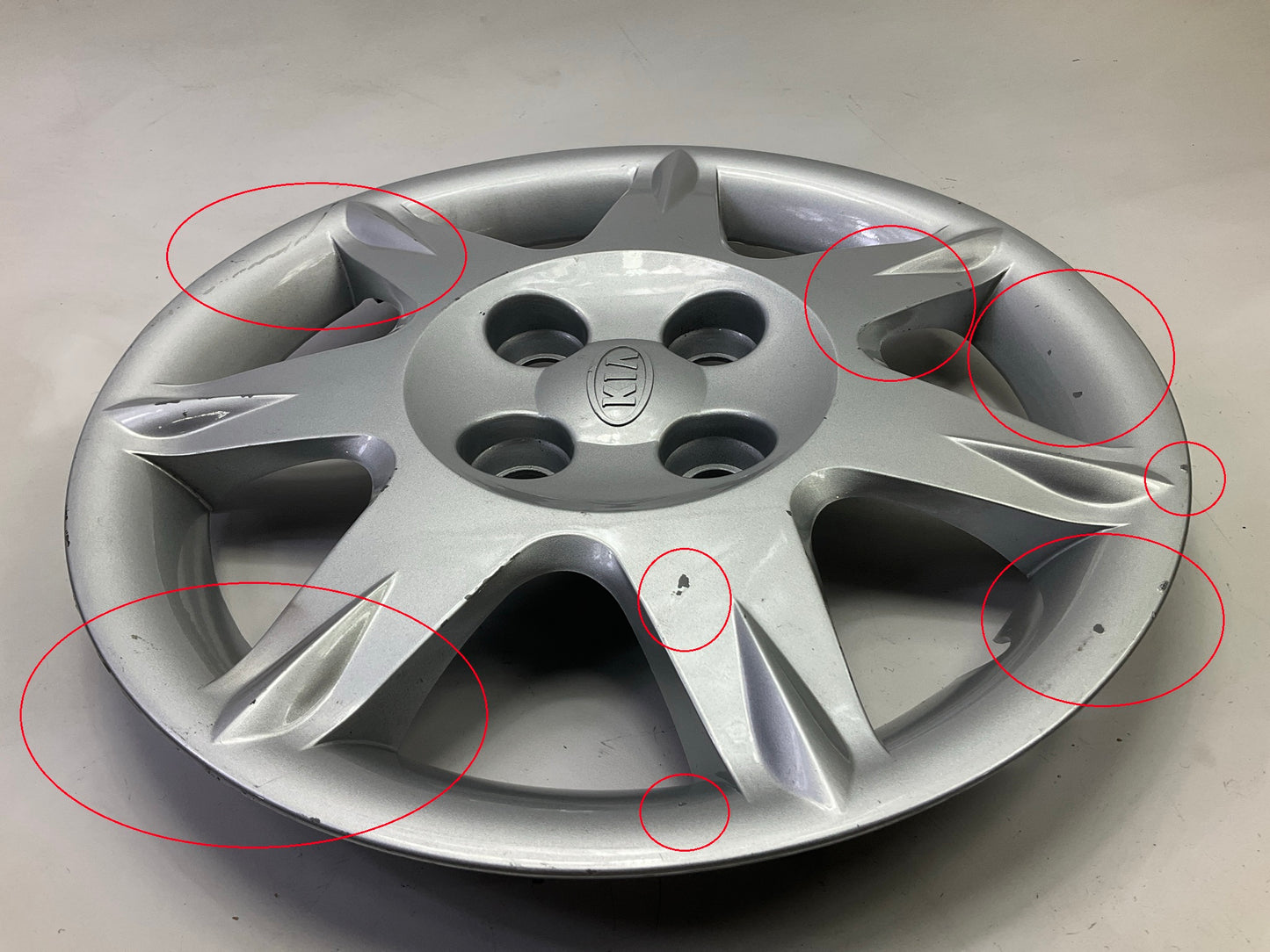 USED, SCRATCHED 0K2N137170 OEM 14'' Wheel Hub Cap Cover (Single), Sold As Is