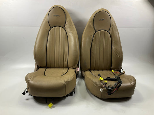 USED, AS SHOWN - Front Leather Seats (BROWN) OEM For 97-99 Jaguar XK8