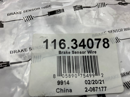 NEW 116.34078 REAR Brake Pad Wear Sensor For 2015-2018 BMW X4, 2011-2017 X3