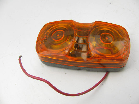 NEW - Out Of Box 1203 Amber Marker Light Rectangular 2 Bulb Clearance Light 12V