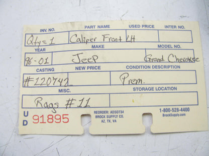 REMAN - 120742 FRONT LEFT Disc Brake Caliper