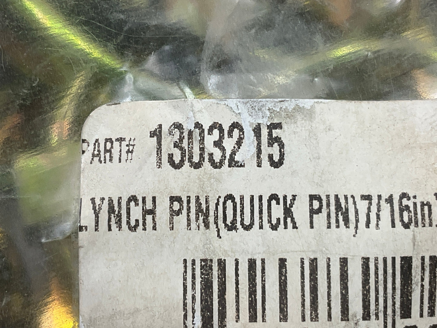 Lynch Pin # 1303215 SAM Snow Plow Shoe Assembly Linch Pin, 7/16'' X 1-3/4''
