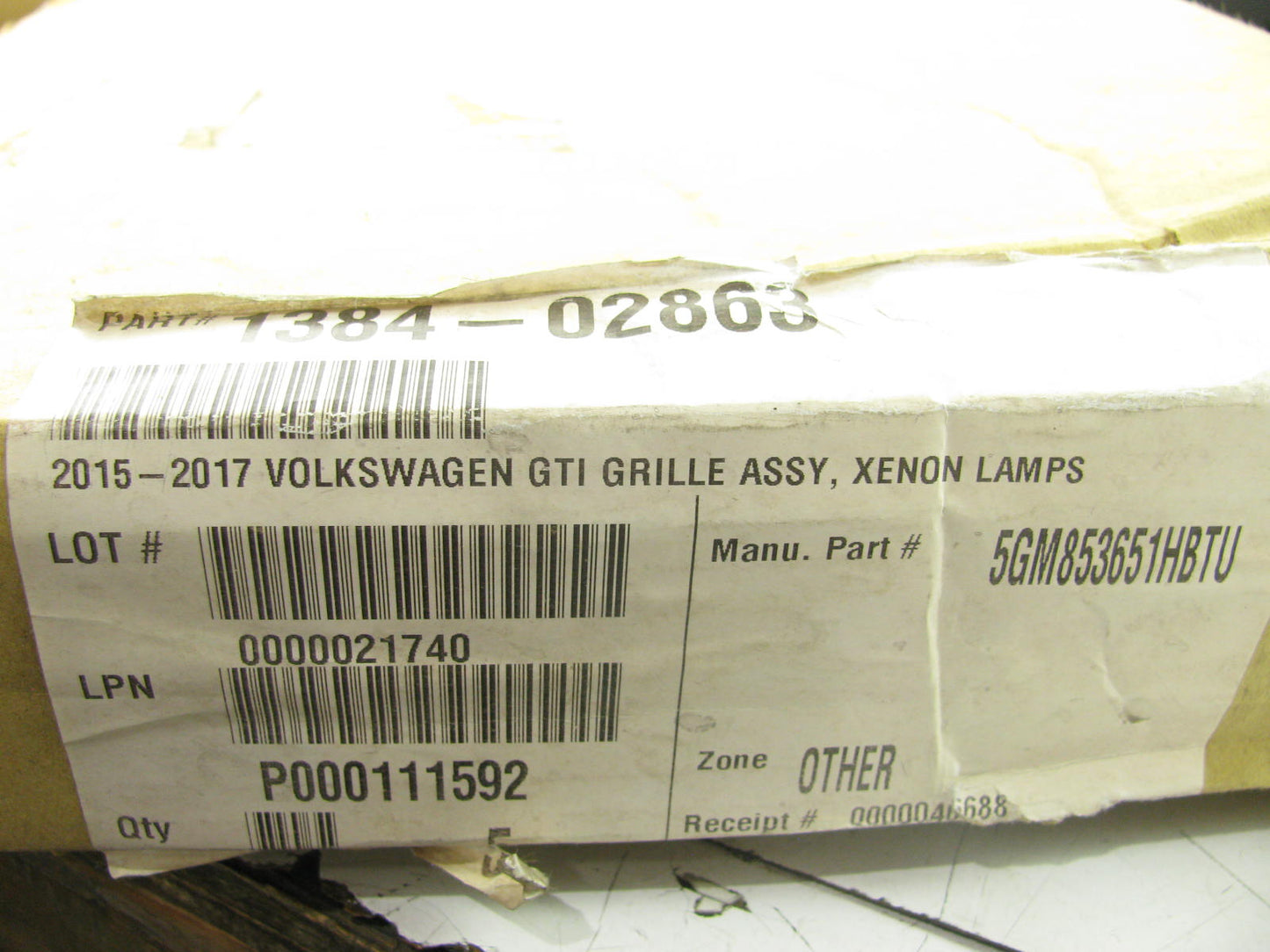 New Aftermarket Grille For 2015-2017 VW GTI W/ Xenon Lamps 1384-02863