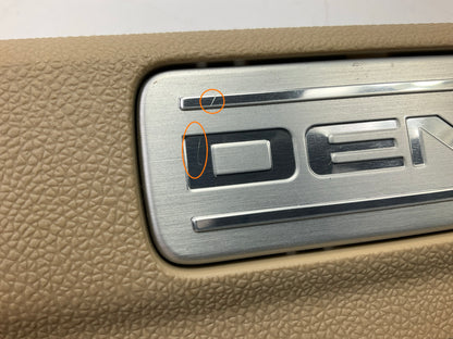(2) NEW UNBOXED OEM GM Short Rear Door Sill Plates TAN - 2007-2014 Yukon Denali