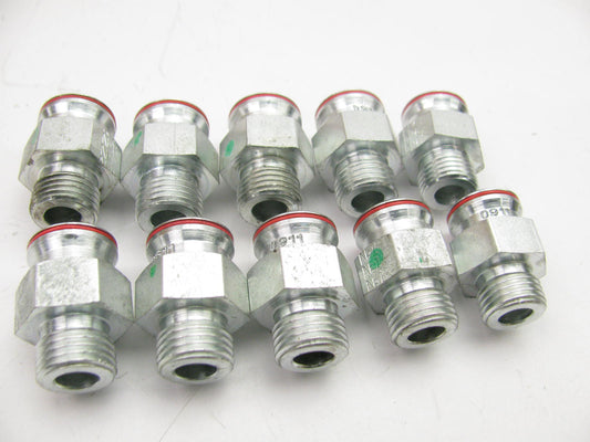 (10) NEW - UNBOXED OEM 179-7002 Straight Hydraulic Adapter For CAT