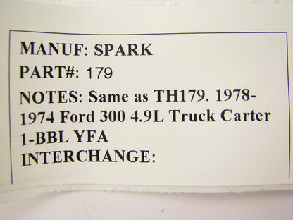 NEW - Out Of Box 179 Carburetor Choke Thermostat 1978-1974 Ford 4.9L Carter YFA