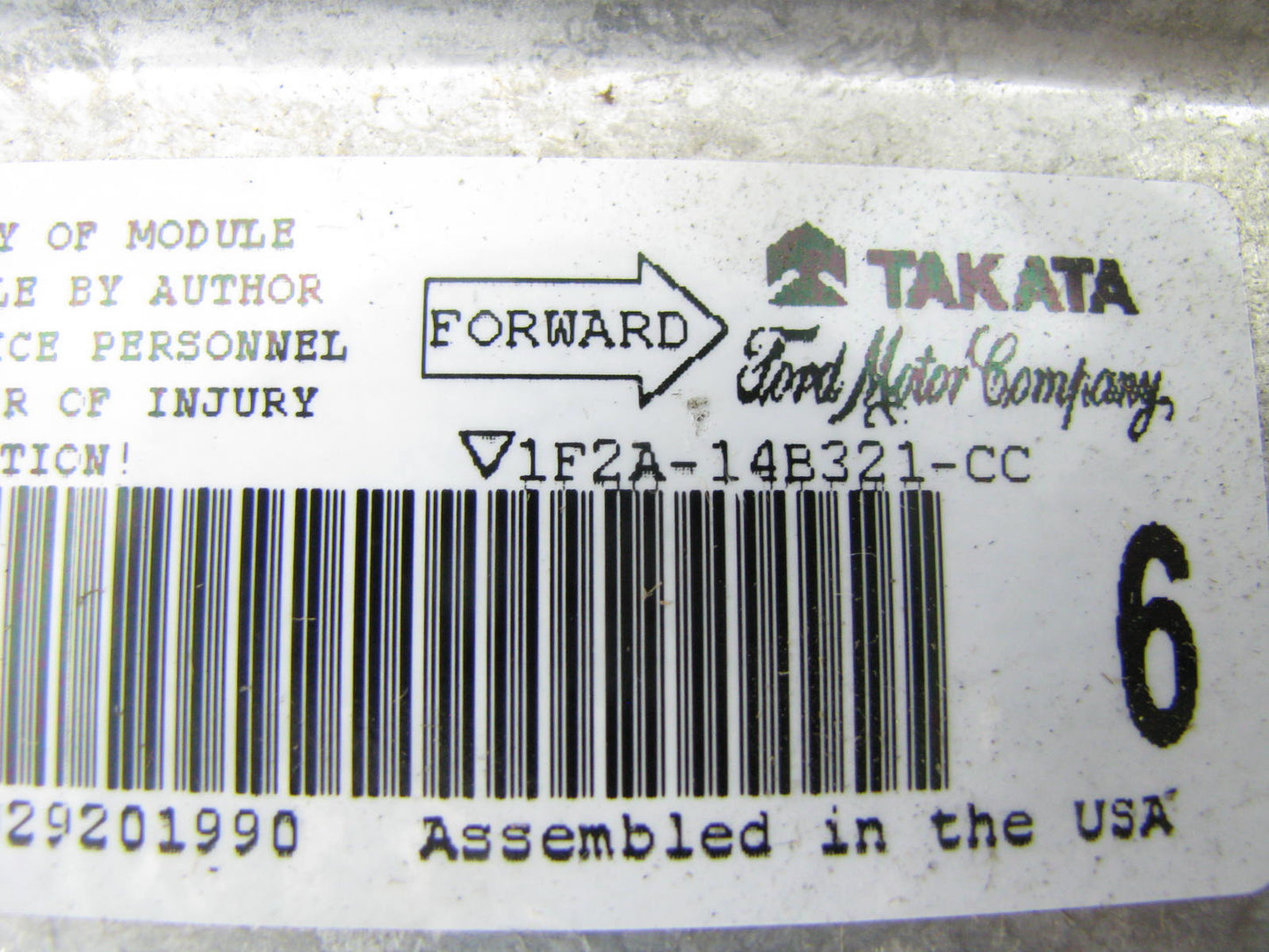 NEW - OUT OF BOX - OEM Ford 1F2A-14B321-CC SRS Control Module 2001 Windstar