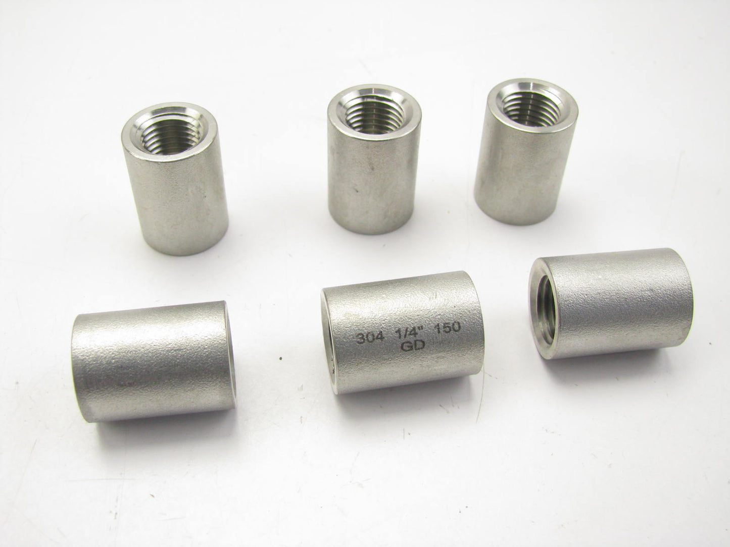 (6) 1LRY6 Coupling, 304 Stainless Steel, 1/4'' Female NPT X 1/4'' Female NPT