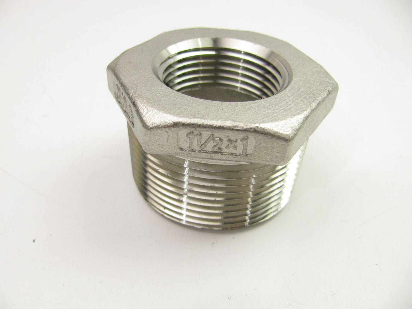 (27 Pcs) 1LTG2 Hex Reducer Fittings; 304 Stainless Steel; 1-1/2 X 1''NPT