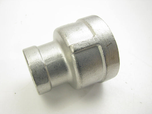 (10) Reducing Coupling: 304 Stainless Steel, 1'' Female NPT X  1/2'' Female NPT