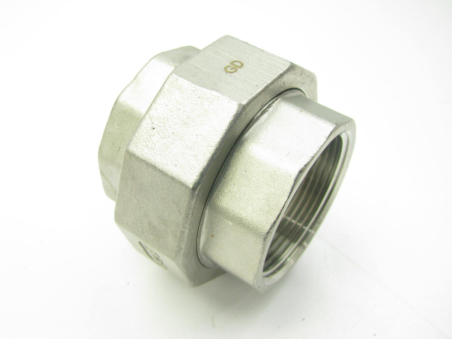 (3) 1LUF8 Union, 304 Stainless Steel, 1-1/2'' Female NPT X 1-1/2'' Female NPT