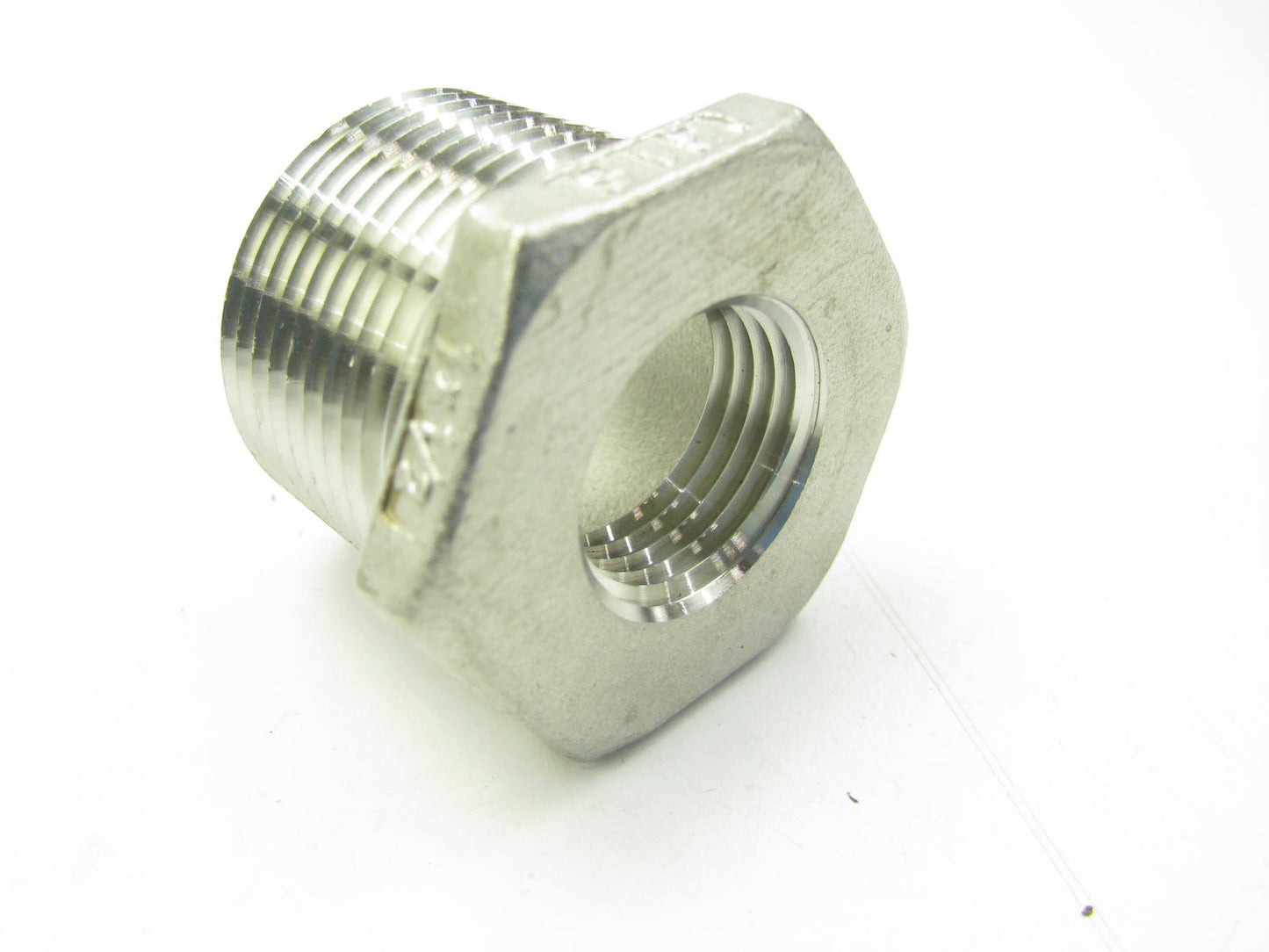 (5) Hex Reducing Bushing: 316 Stainless Steel, 1'' Male NPT X 1/2'' Female NPT