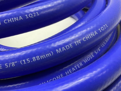 25 FEET - High Temp. 5/8'' Blue Silicone Heater / Coolant Hose 1Q21