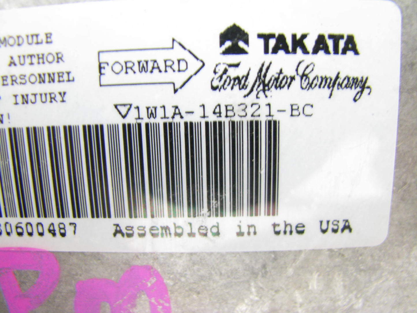DAMAGED OEM Ford 1W1A-14B321-BC SRS Crash Sensor Module 01 Lincoln Town Car