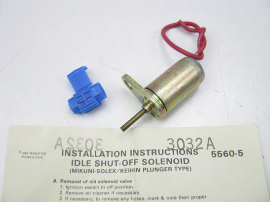 NEW - OUT OF BOX 213-281 Idle Stop / Fuel Cut-Off Solenoid 75-88 Toyota 1.6L-L4