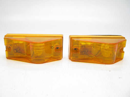 (x2) Incandescent, Yellow Rectangular, 1 Bulb, Surface Mount Side Turn Signal